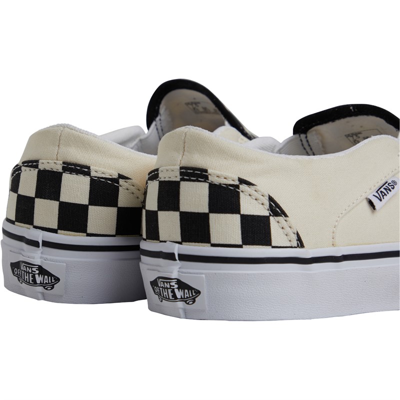 Buy Vans Womens Asher Trainers Checkerboard Black White