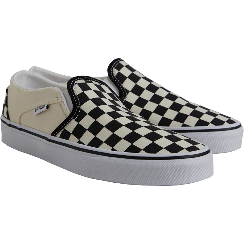 Vans Womens Asher Trainers Checkerboard Black/White