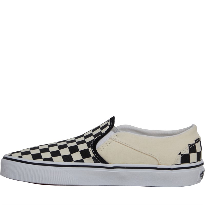 Vans Womens Asher Trainers Checkerboard Black/White