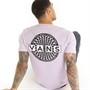 Vans Mens Warped Checkerboard Logo T-Shirt Lavender Frost