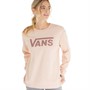 Vans Womens Drop V Logo Crew Sweatshirt Sepia Rose