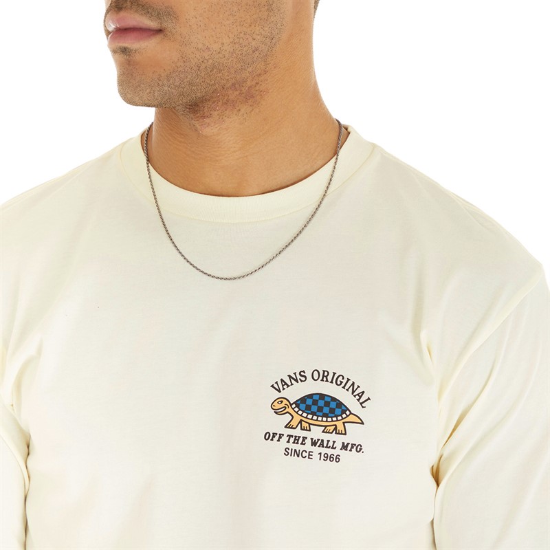 Vans Mens Turtle Racer Repair Long Sleeve T-Shirt Marshmallow