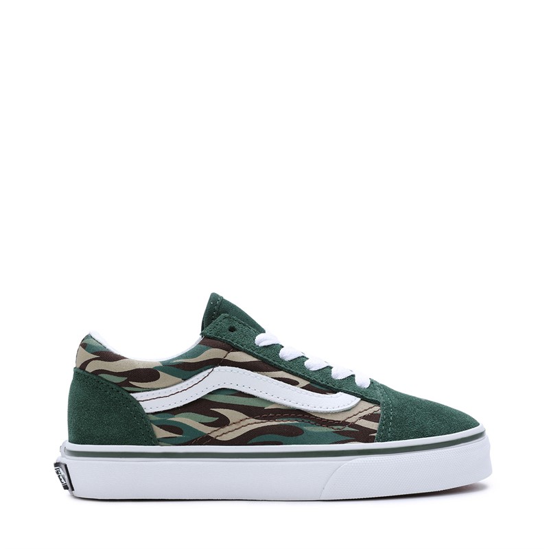 Buy Vans Kids Old Skool Trainers Green Multi