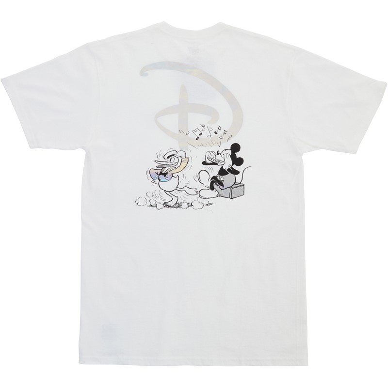 Vans Męskie Disney X Music Box T-shirty Biały