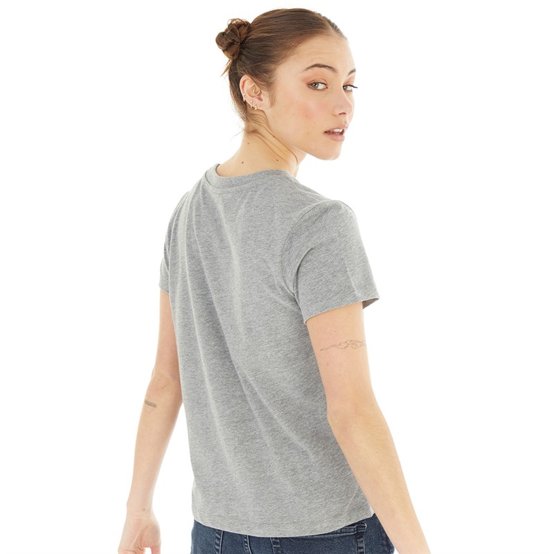 Vans Womens Flying V Logo T-Shirt Grey Heather