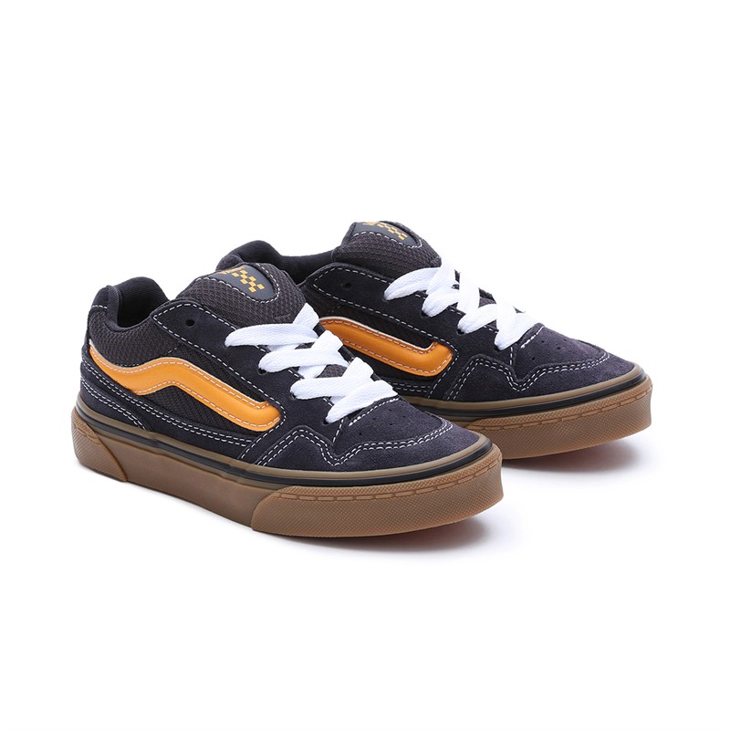 Buy Vans Junior Caldrone Trainers Charcoal/Yellow