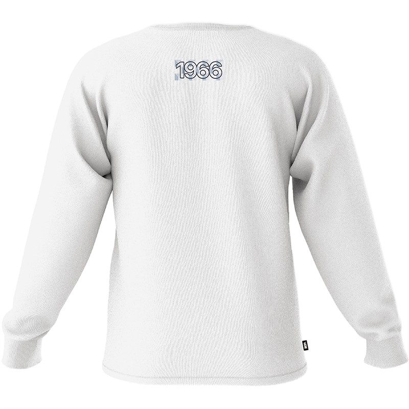 Vans Mens Off The Wall Checker Long Sleeve T-Shirt White