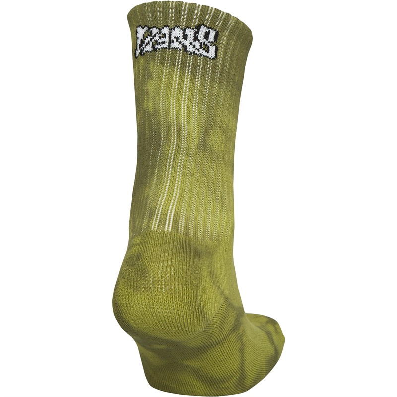 Vans Womens Psych Classics Tie Dye Crew Socks White/Green