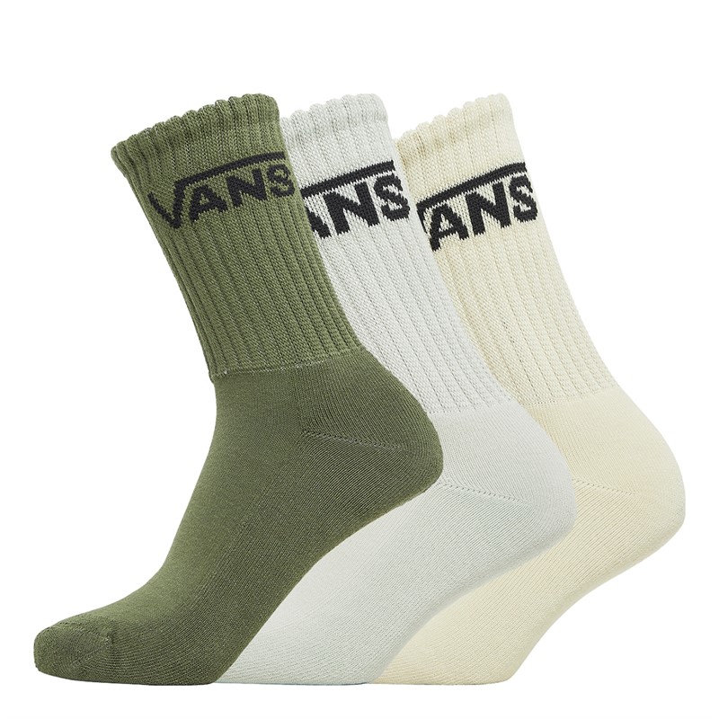 Vans Womens Three Pack Classic Crew Socks Pale Aqua