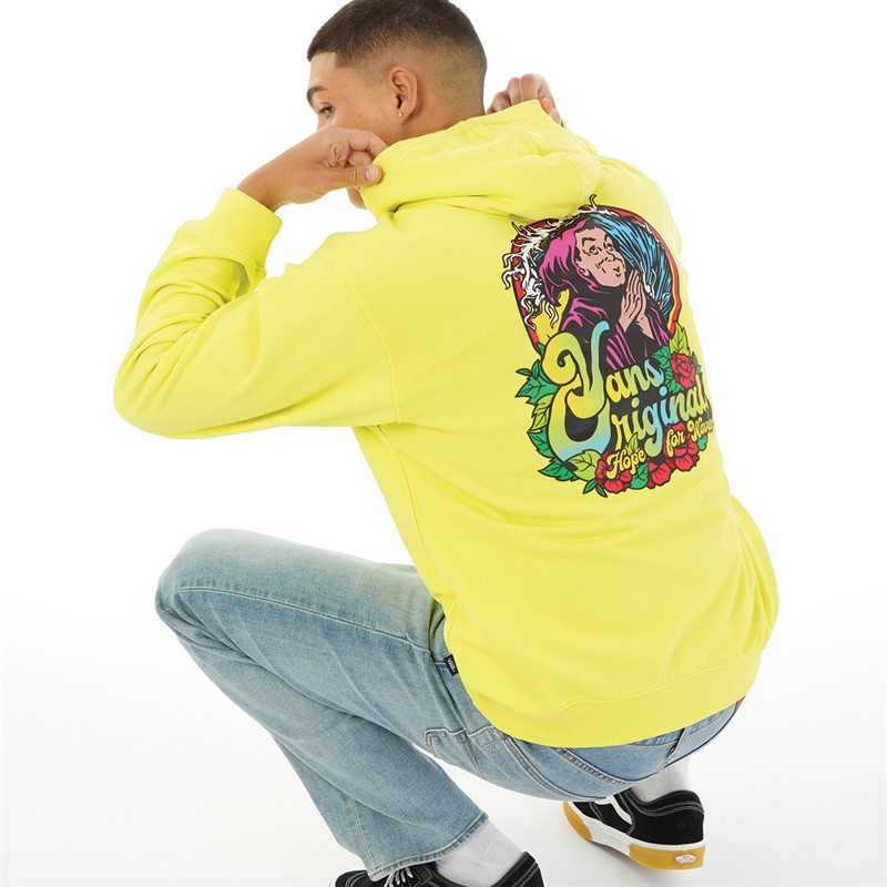 Buy Vans Mens Pray For Waves Loose Hoodie Sulphur Spring