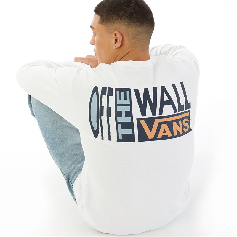 Buy Vans Mens Off The Wall II Logo Long Sleeve T Shirt White