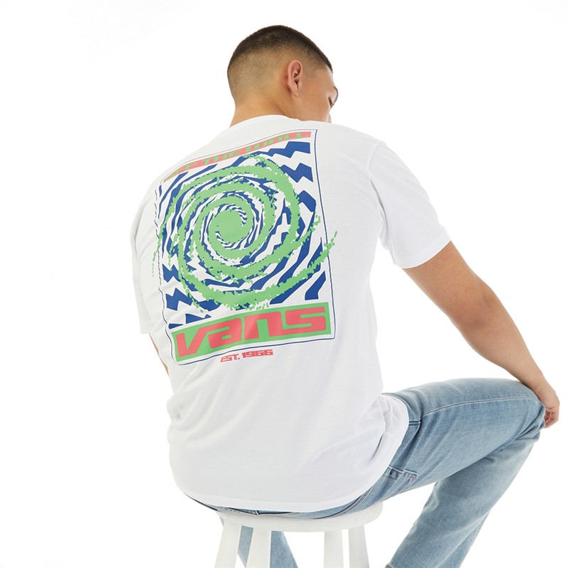 Vans Mens Wormhole Warped T-Shirt White