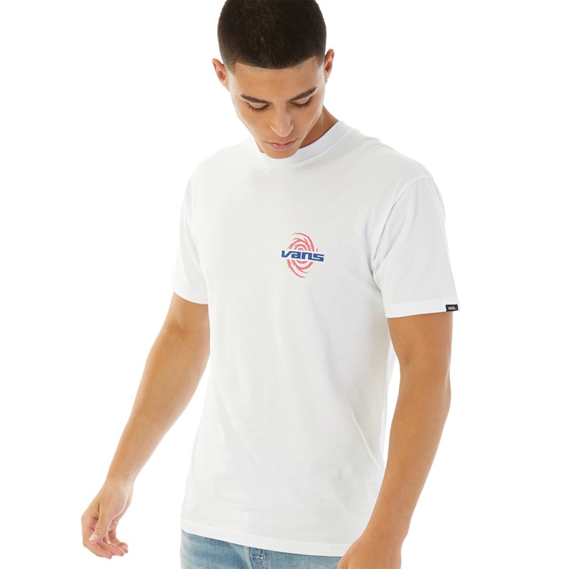 Vans Mens Wormhole Warped T-Shirt White