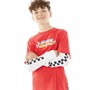 Vans Junior Boys Bosco Long Sleeve T-Shirt Racing Red