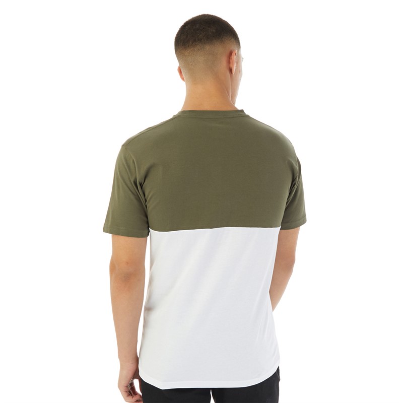 Vans Mens Colour Block T-Shirt White/Grape Leaf