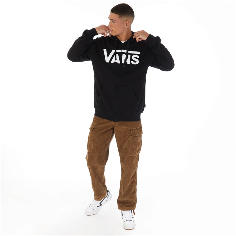 Vans Mens Classic Full Zip Hoodie Black/White