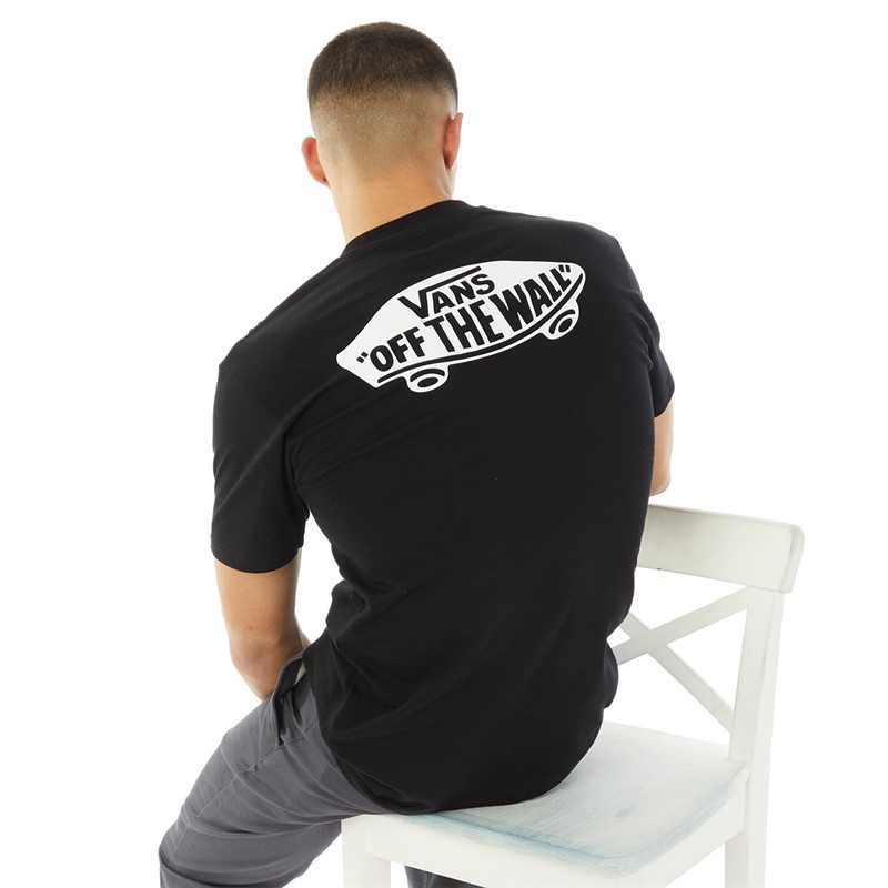 Vans Mens Style 76 Back T-Shirt Black/White