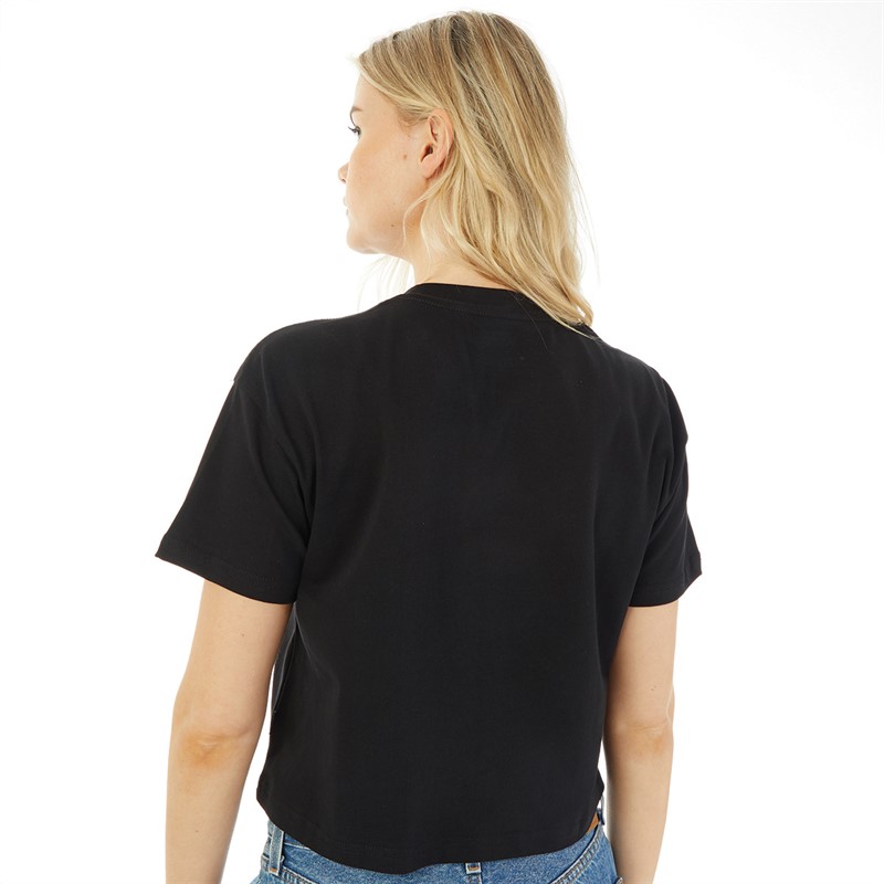 Vans Womens Fleurs Cropped T-Shirt Black