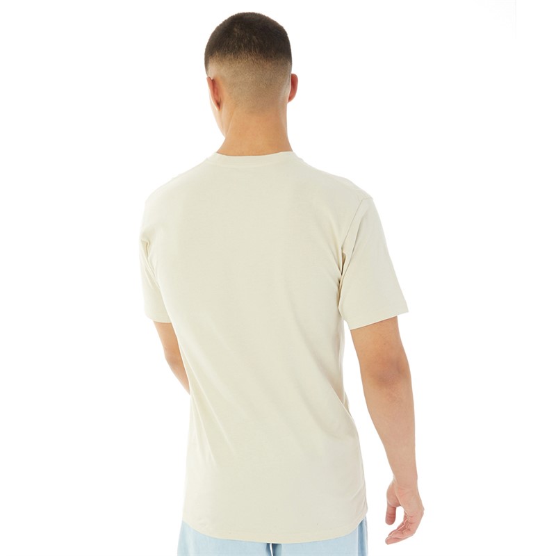 Vans Mens Left Chest Logo T-Shirt Oatmeal/Black