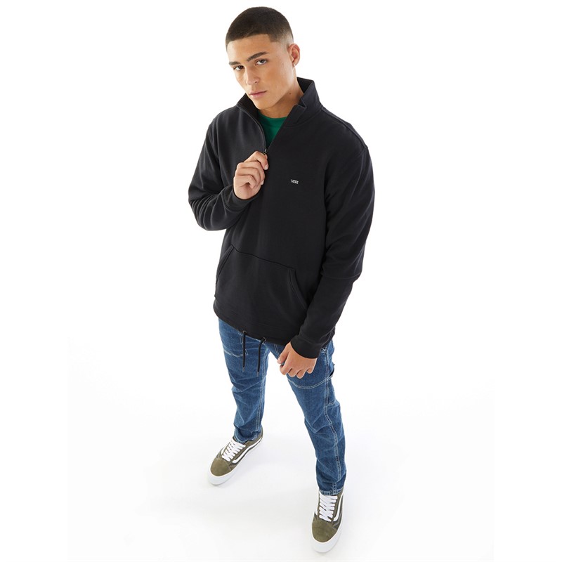 Vans Mens Versa Standard 1/4 Zip Sweatshirt Black