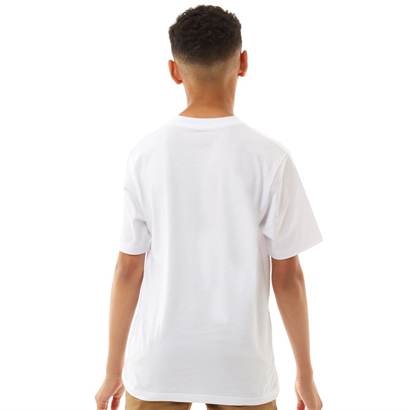 Vans Junior Boys Style 76 T-Shirt White/Black