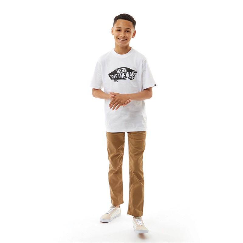 Vans Junior Boys Style 76 T-Shirt White/Black