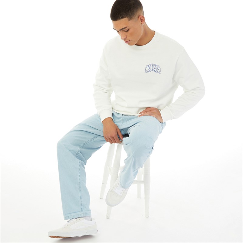 Vans Mens Dunton Relaxed Sweatshirt Marshmallow