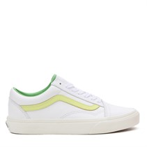 Vans Womens Old Skool Premium Leather Trainers Sunny Lime