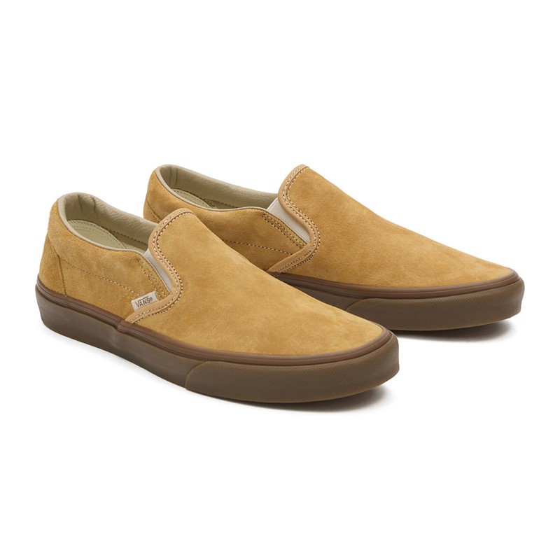 Vans Classic Slip On Suede Gum Trainers Antelope