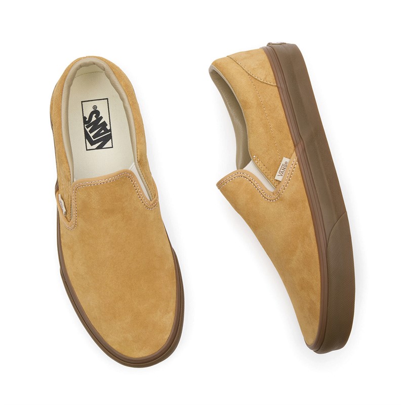 Vans Classic Slip On Suede Gum Trainers Antelope