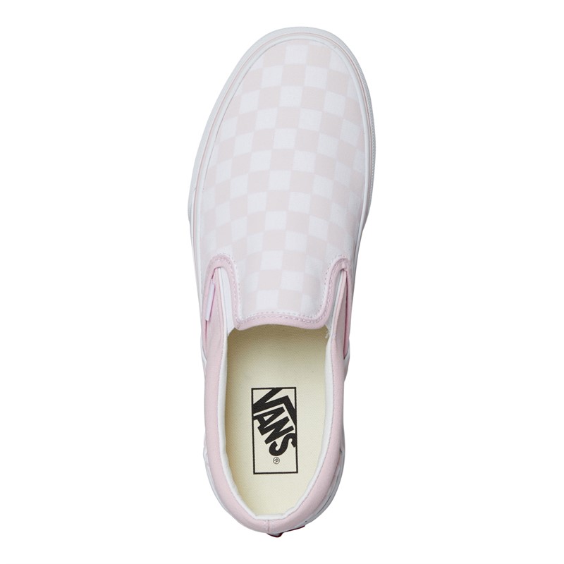 Buy Vans Womens Classic Slip On Checkerboard Trainers Cradle Pink