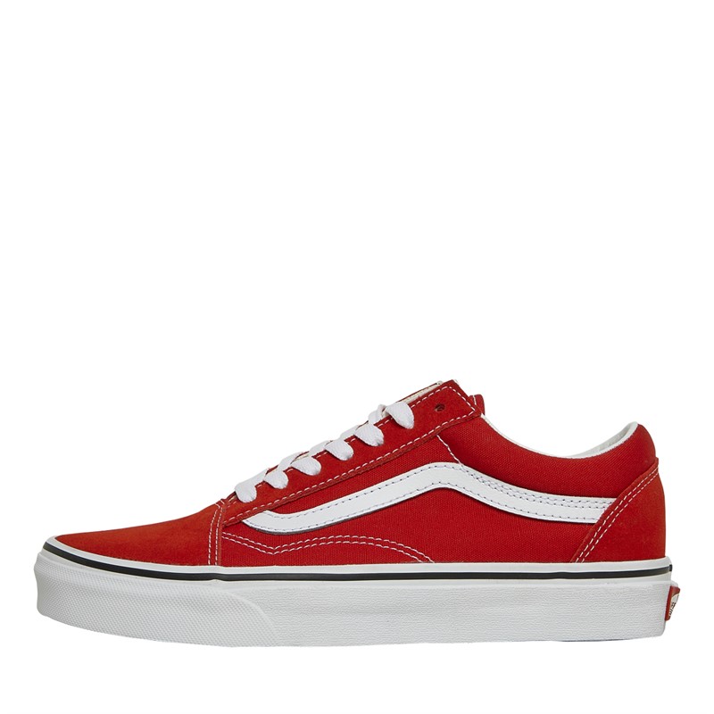 Buy Vans Old Skool Trainers Racing Red True White