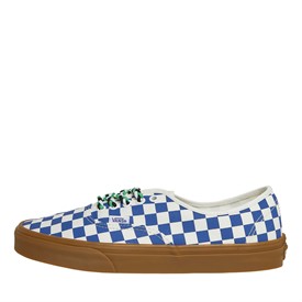 Buy Vans Authentic Checkerboard Trainers Blue/White - Technical View