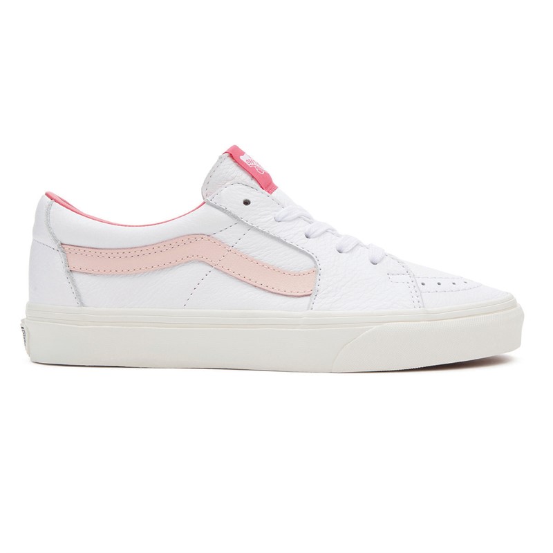 Buy Vans Sk8 Low Premium Leather Trainers Hot Pink