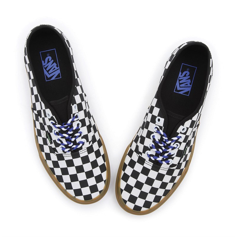 Vans Authentic Checkerboard Trainers Black/White