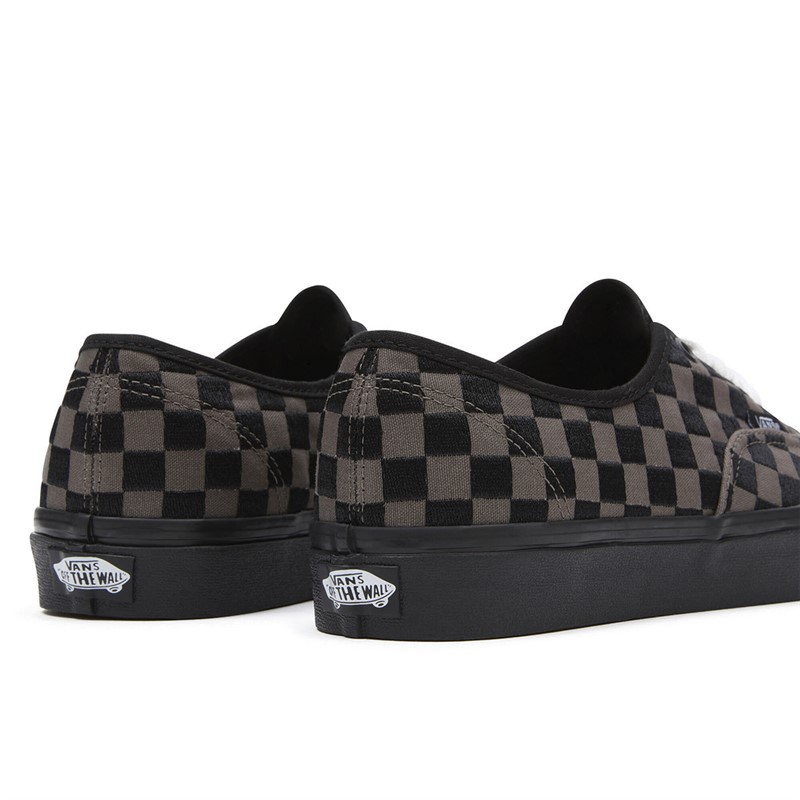 Vans Authentic Embroidered Checkerboard Trainers Black