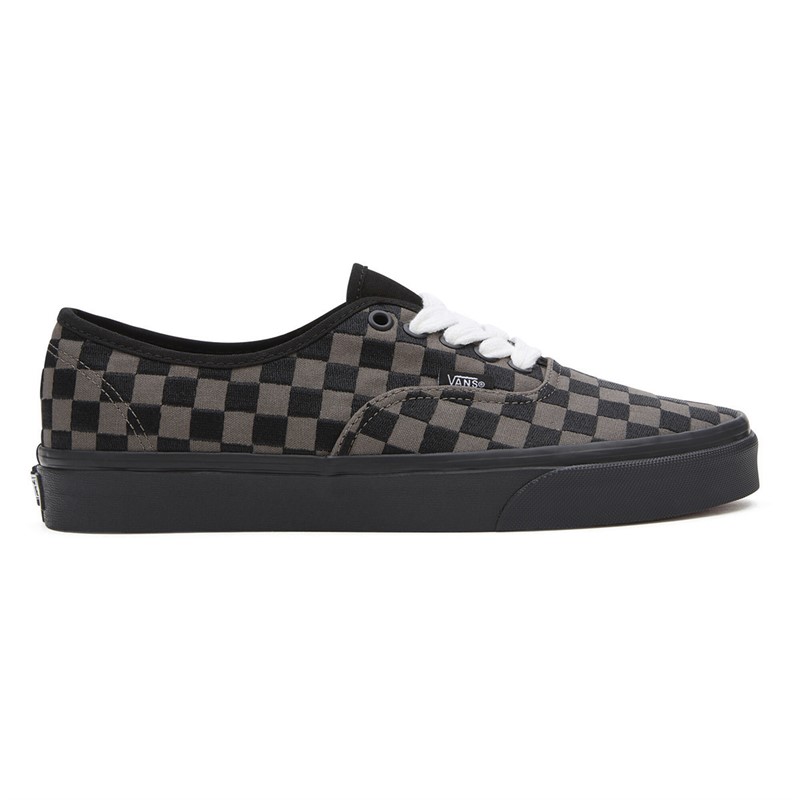 Vans Authentic Embroidered Checkerboard Trainers Black