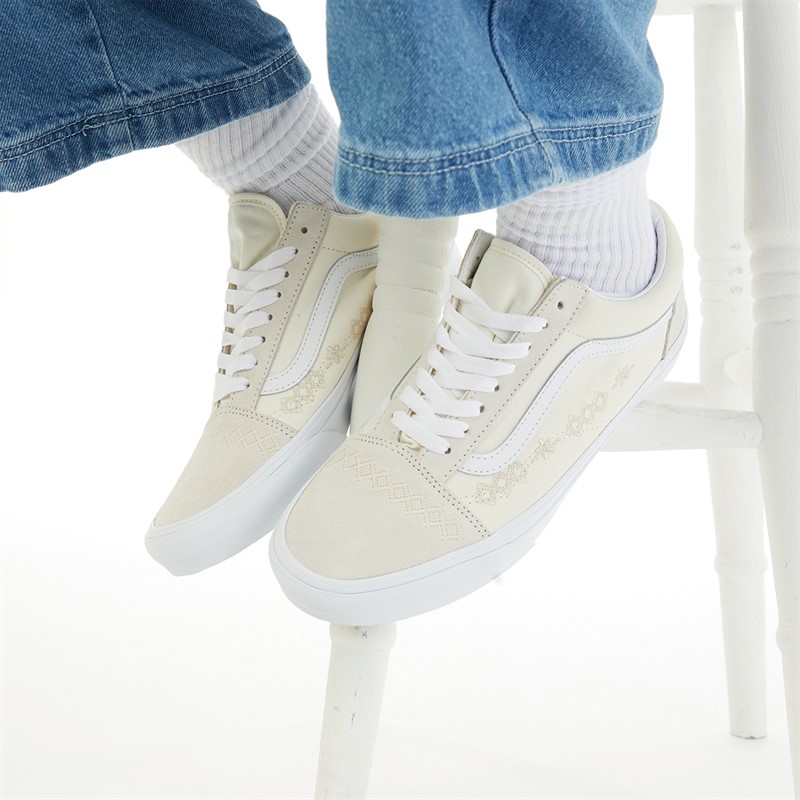 Vans Womens Old Skool Trainers Marshmallow