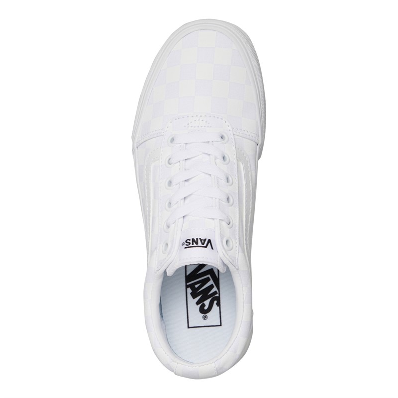 Vans Womens Ward Checkerboard Trainers White/White