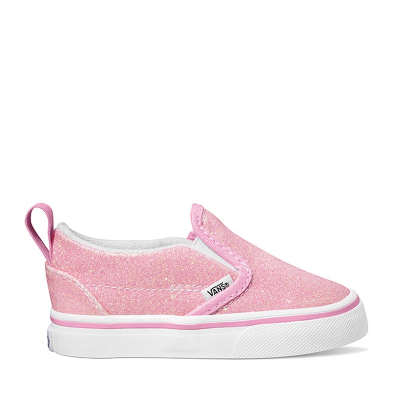 Buy Vans Infant Girls Slip On Glitter Trainers Pink