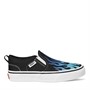Vans Junior Asher Slip-On Flame Trainers Black/White