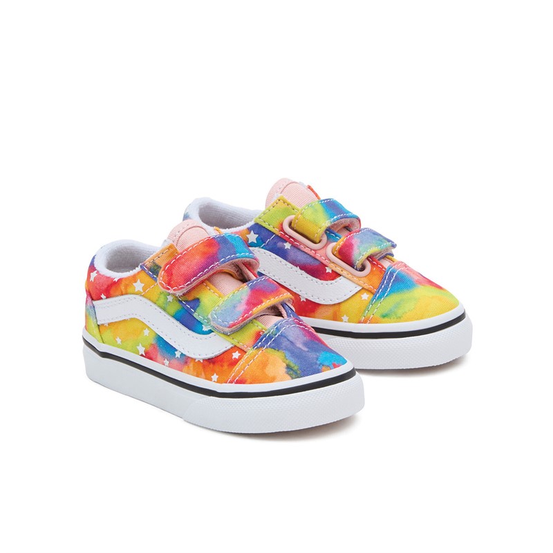 Buy Vans Infant Old Skool Rainbow Velcro Trainers Multi True White