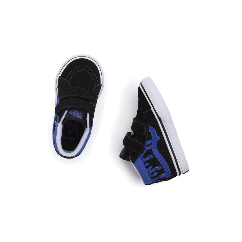 Vans Infant Sk8-Mid Reissue Glow Slime Trainers Black/Blue