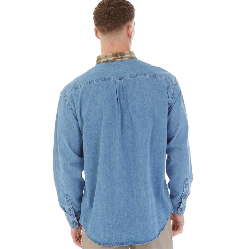 Vans Mens Deerfiel Long Sleeve Woven Shirt Vintage Indigo