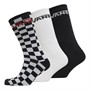 Vans Mens Classic Crew Three Pack Socks Black/Checkerboard
