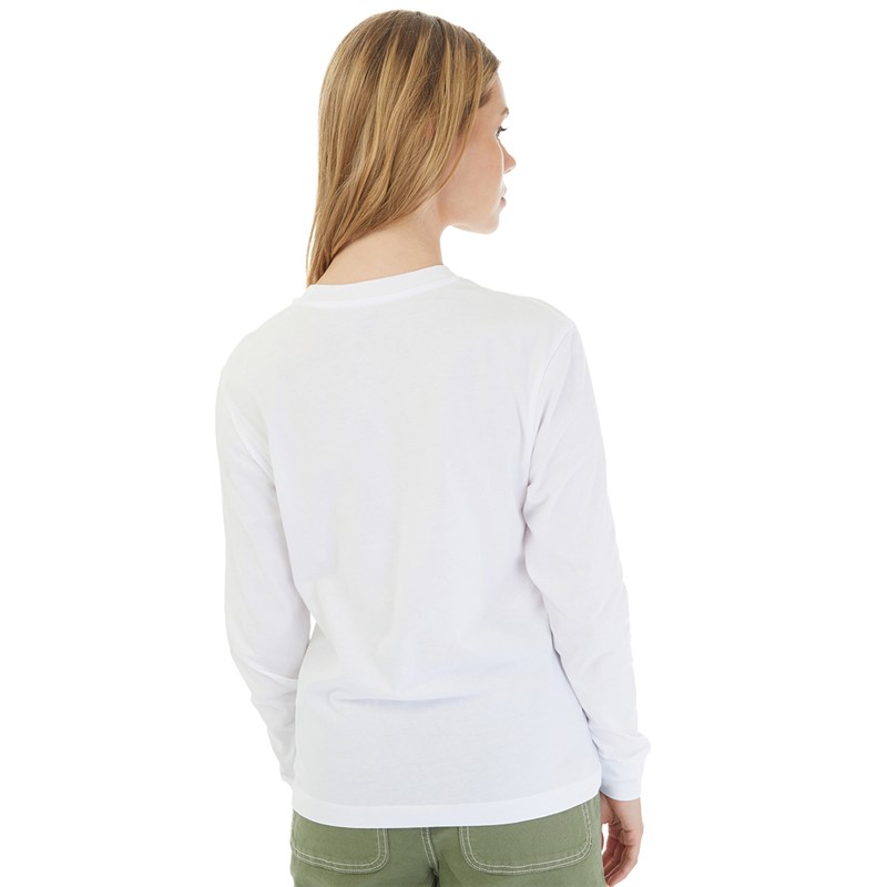 Vans Womens Water Coloured Box Long Sleeve T-Shirt White