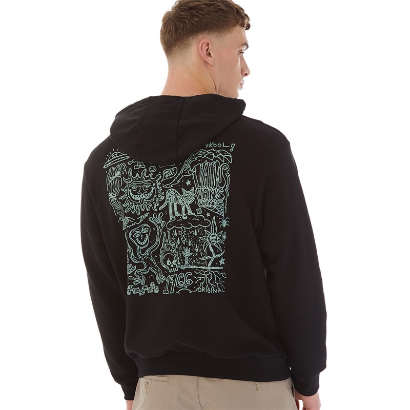 Vans Mens Skool Doodle Relaxed Hoodie Black