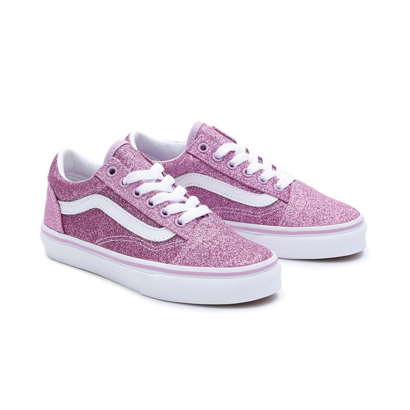 Pink glitter old skool vans best sale