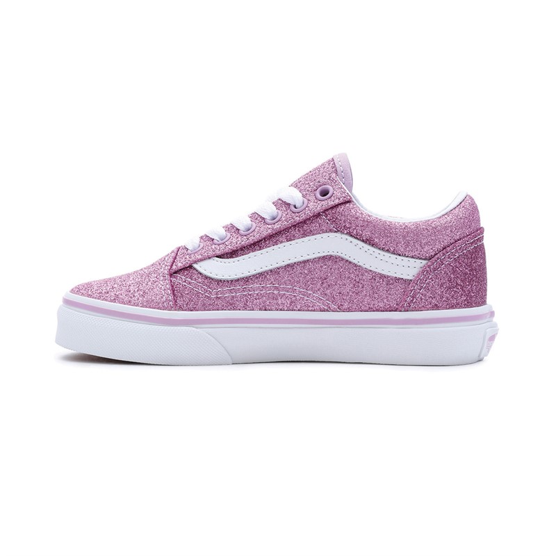 Buy Vans Girls Old Skool Glitter Trainers Lilac