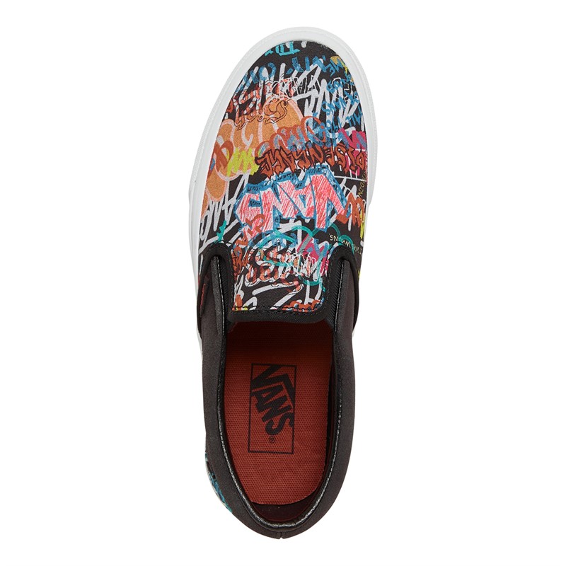 Vans Classic Slip-On Trainers Black Multi